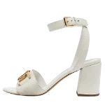 White Leather Louis Vuitton Sandals