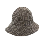 Brown Cotton Fendi Hat