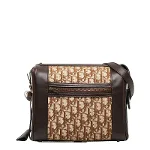 Brown Canvas Dior Shoulder Bag