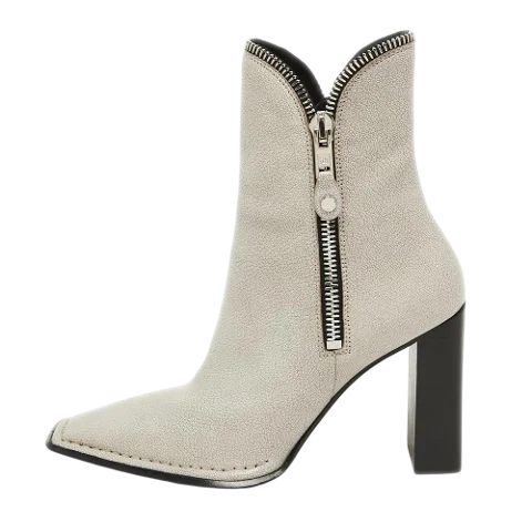 Grey Leather Alexander Wang Boots