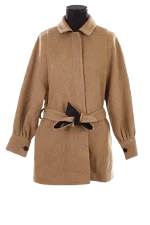 Beige Wool Maje Jacket