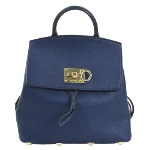 Navy Leather Salvatore Ferragamo Backpack