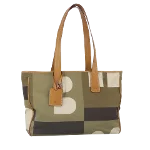 Green Canvas Bally Shoulder Bag