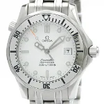 White Stainless Steel Omega Watch