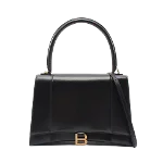 Black Leather Balenciaga Hourglass