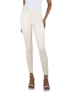 Beige Leather Veronica Beard Jeans