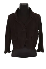 Brown Leather Paule Ka Blazer