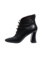 Black Leather Miu Miu Boots