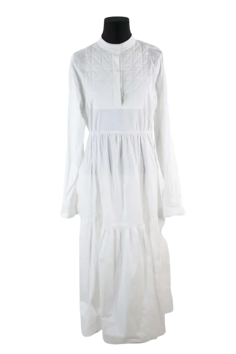 White Cotton Longchamp Dress