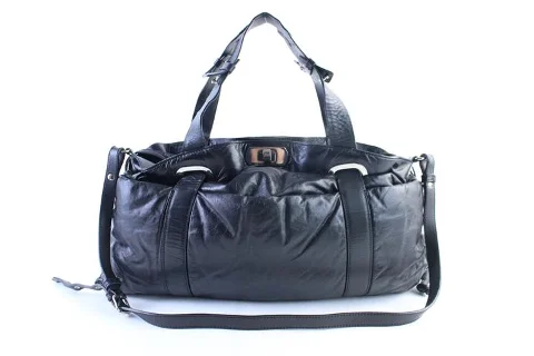 Black Leather Marni Handbag