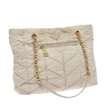 Beige Nylon Prada Shoulder Bag