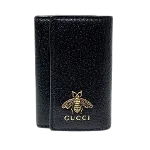 Black Leather Gucci Key Holder