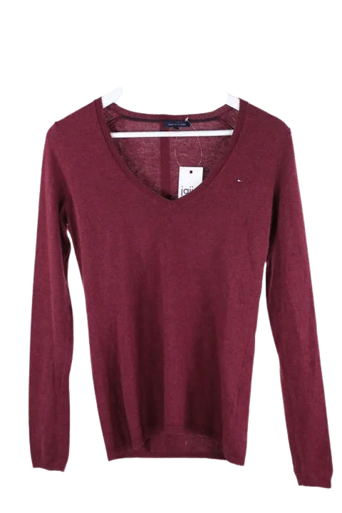 Burgundy Wool Tommy Hilfiger Sweater