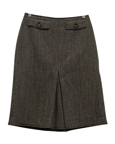 Brown Wool Victoria Beckham Skirt