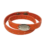 Orange Leather Fendi Bracelet