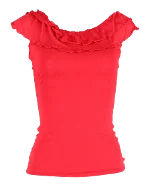 Red Fabric Dior Top