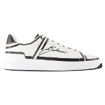 White Leather Balmain Sneakers