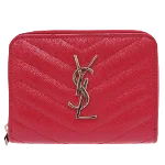 Red Leather Saint Laurent Wallet