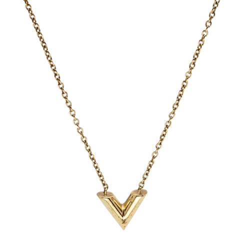 Gold Fabric Louis Vuitton Necklace