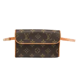 Brown Canvas Louis Vuitton Florentine Pochette