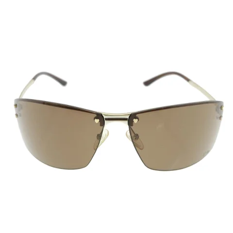 Brown Metal Dior Sunglasses