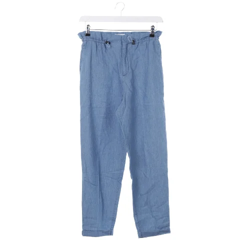 Blue Cotton Closed Pants