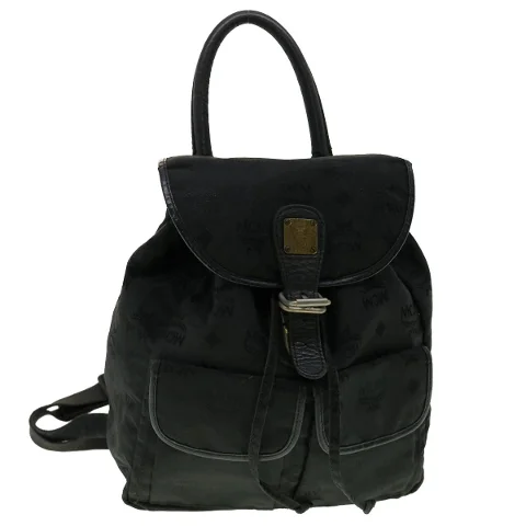 Black Canvas Mcm Backpack