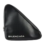 Black Leather Balenciaga Clutch