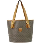 Brown Canvas Celine Big Bag Bucket