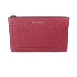 Red Leather Salvatore Ferragamo Clutch