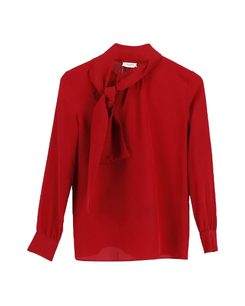 Red Silk Saint Laurent Shirt