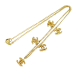 Gold Fabric Chanel Necklace