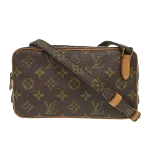 Brown Canvas Louis Vuitton Pochette Marly Bandouliere