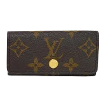 Brown Canvas Louis Vuitton Key Pouch