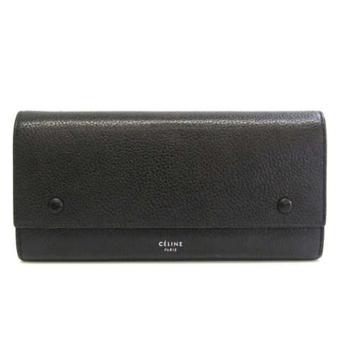 Black Leather Celine Wallet