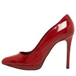 Red Leather Lanvin Heels