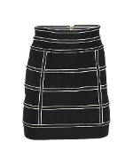 Black Viscose Balmain Skirt