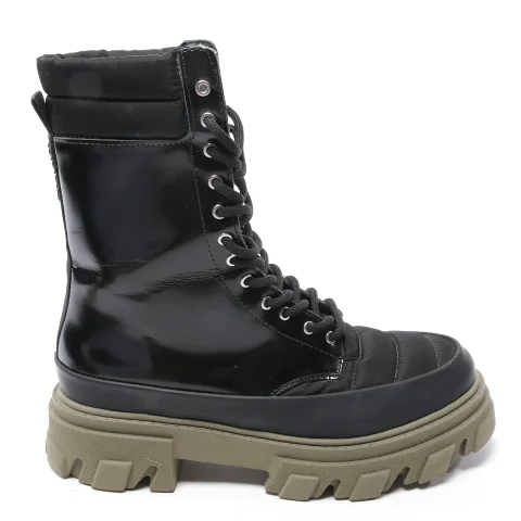 Black Leather Ganni Boots