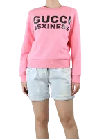 Pink Cotton Gucci Sweatshirt