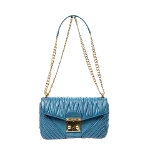 Blue Leather Miu Miu Shoulder Bag