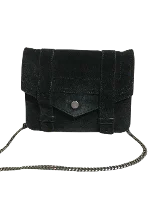 Black Suede Proenza Schouler Crossbody Bag