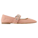 Pink Fabric Aeyde Flats