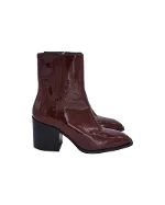 Burgundy Leather Aeyde Boots