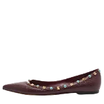 Burgundy Leather Valentino Flats