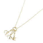 Gold Metal Celine Necklace