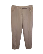 Beige Cotton Armani Pants