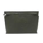 Green Leather Loewe Clutch