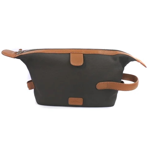Brown Fabric Delvaux Clutch