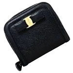 Black Leather Salvatore Ferragamo Wallet