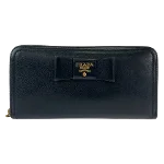 Black Leather Prada Wallet